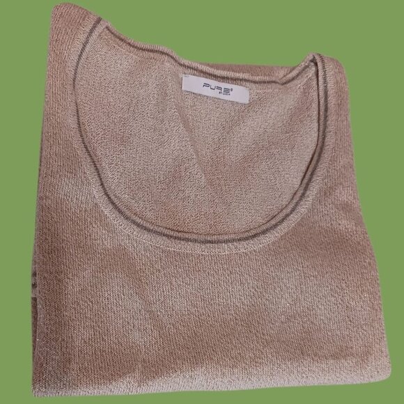 Pure By Lucia Sleeveless Top with Subtle Shimmer gold Gold Size 10 - Picture 12 of 13